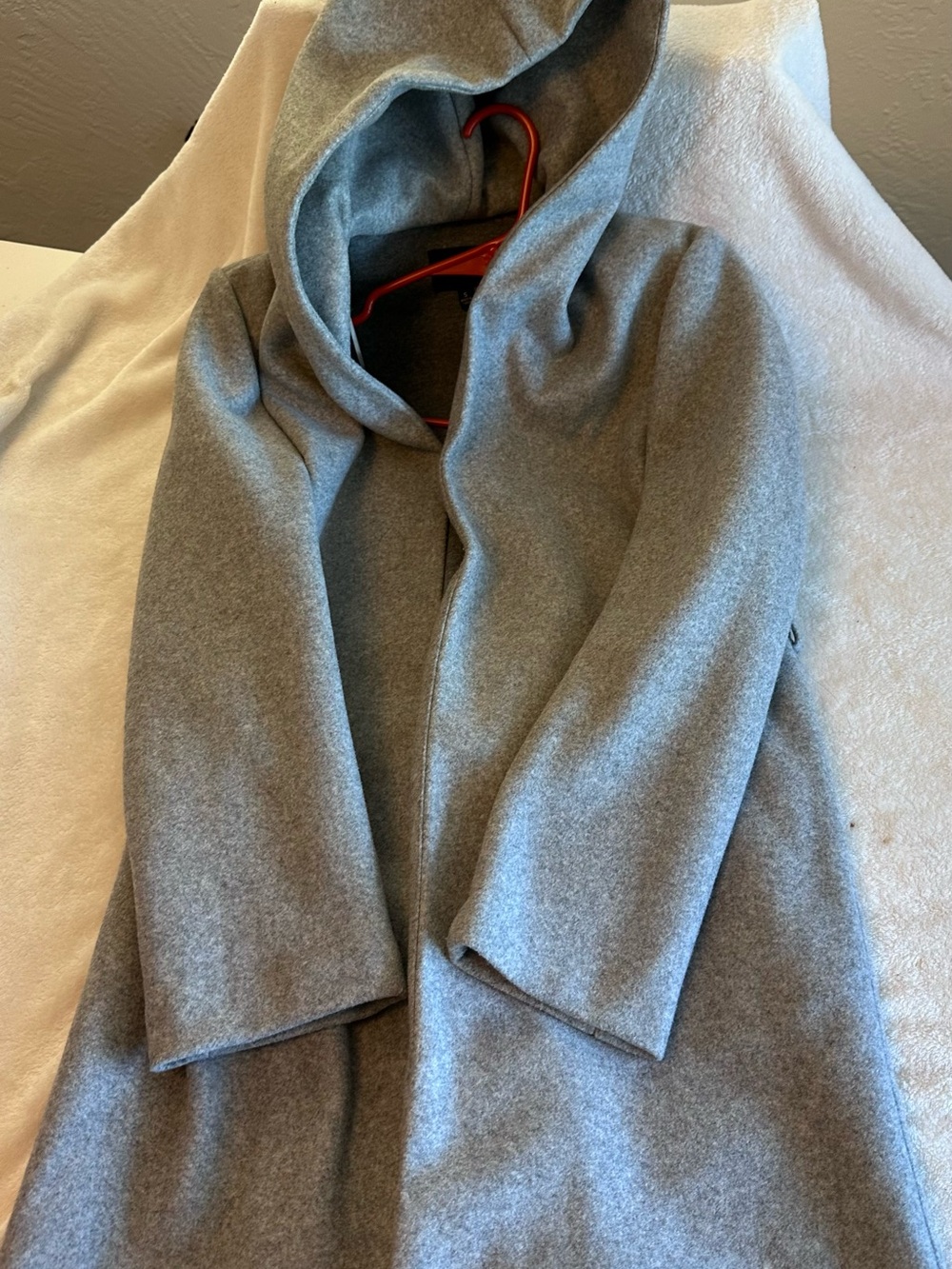 Love Tree Light Gray Hooded Trench Coat